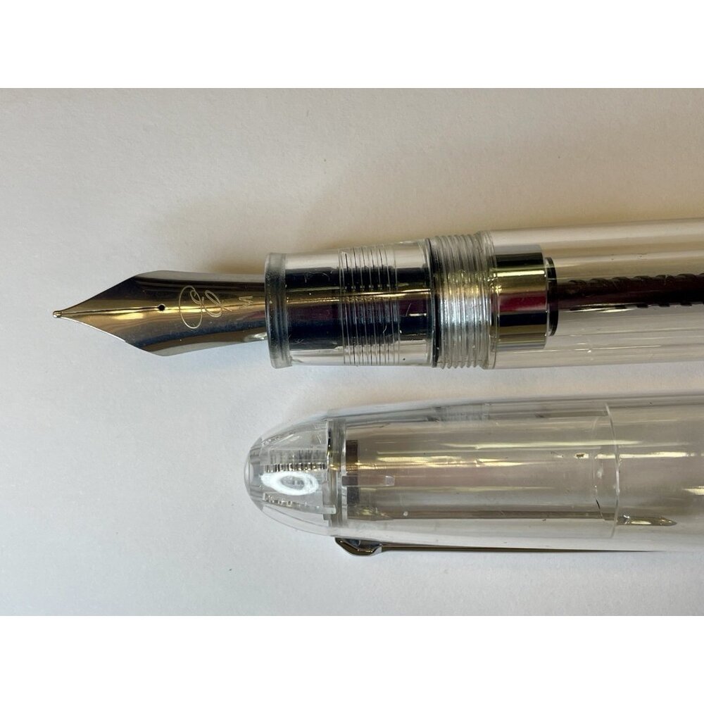 Ellington Pens Fountain Pen Clarity Transparent Clear & Blue NEW 2 PENS - Picture 3 of 11